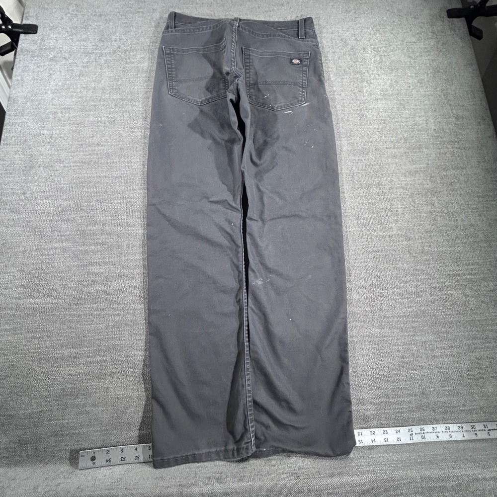 Dickies Work Pants Mens 30x32 Black Good Paint Splatter Distressed Duck Canvas